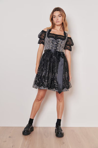 Kruger Mini Dirndl 2pcs. 50cm "Lonie" black