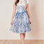 Kruger Midi Dirndl 2pcs. 60cm "Karlotta" blue