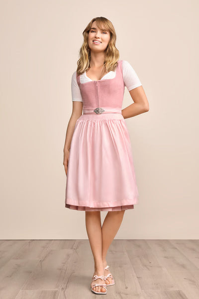 Kruger Midi Dirndl 2pcs. 60cm "Evi" pink