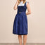 Kruger Midi Dirndl 2pcs. 60cm "Evi" blue (46,48)