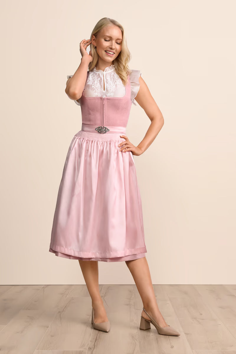 Kruger Long Dirndl 2pcs. 70cm "Evi" pink