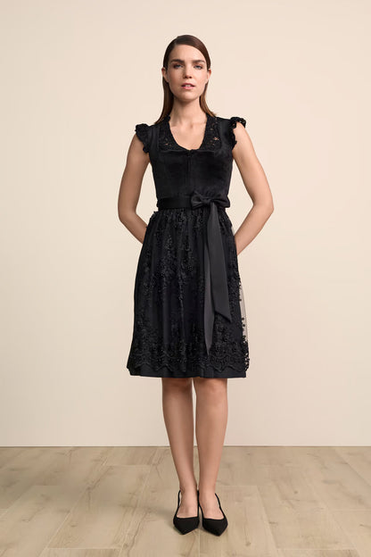 Kruger Midi Dirndl 2pcs. 60cm "Lovira" black