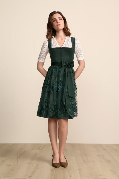 Kruger Midi Dirndl 2pcs. 60cm "Lovira" green