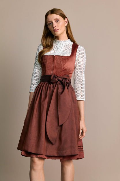 Julia Trentini Milla Midi Dirndl, Red — 60cm