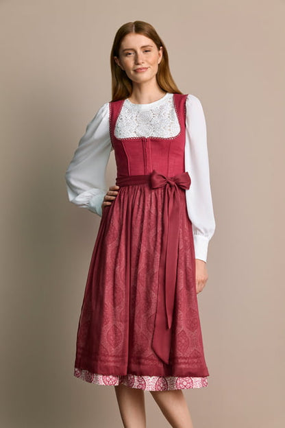 Julia Trentini Helma Dirndl, Red — 70cm Long