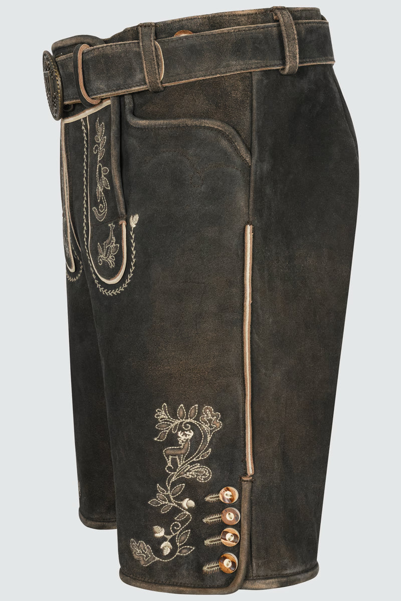 Kruger Men's Lederhosen "Arendt" with belt (52,54)