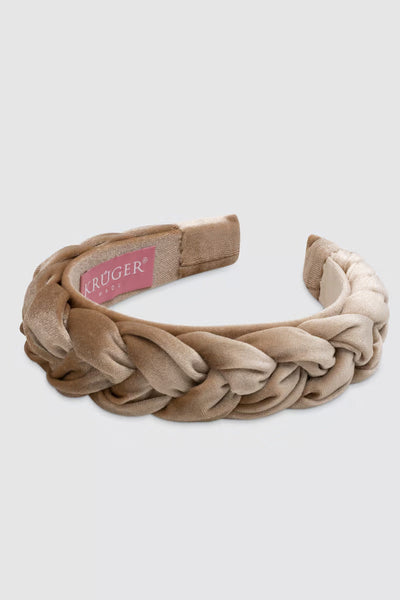 Braided Velvet Headband (beige)