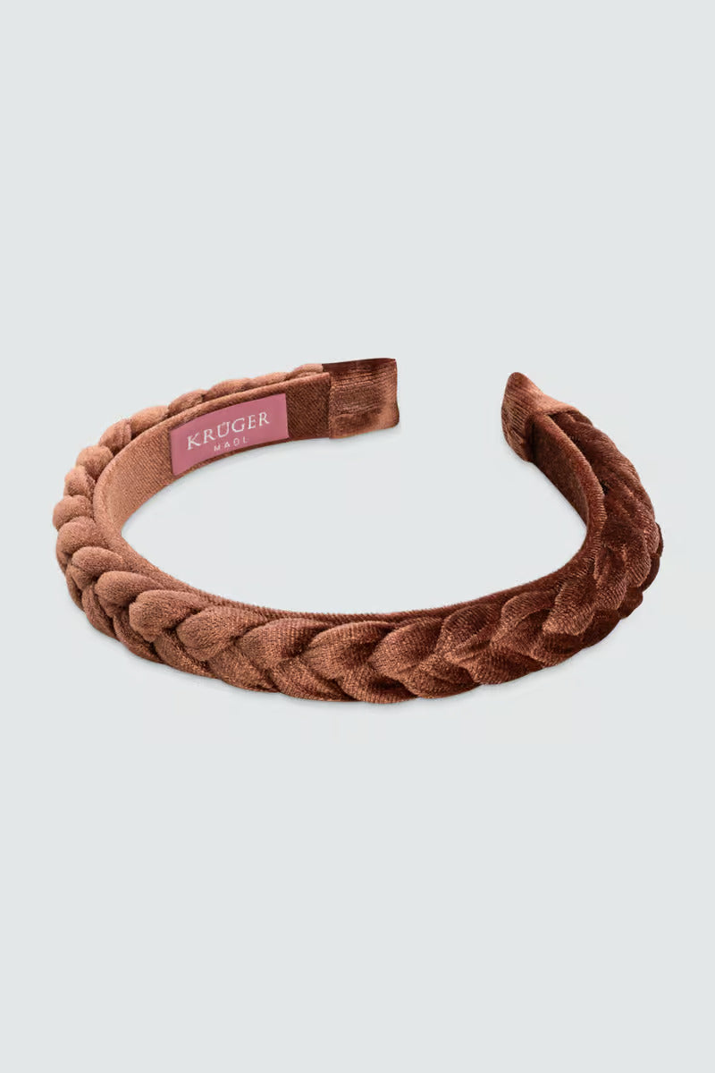 Narrow Velvet Headband (brown)