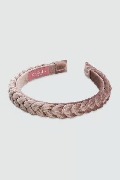 Narrow Velvet Headband (pink)