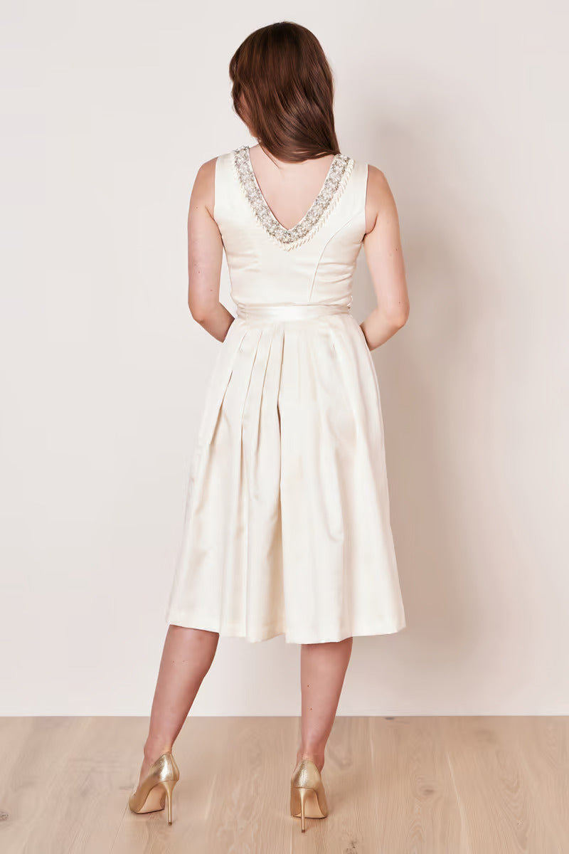 Kruger Wedding Dirndl 2pcs. 70cm "Deborah" ecru