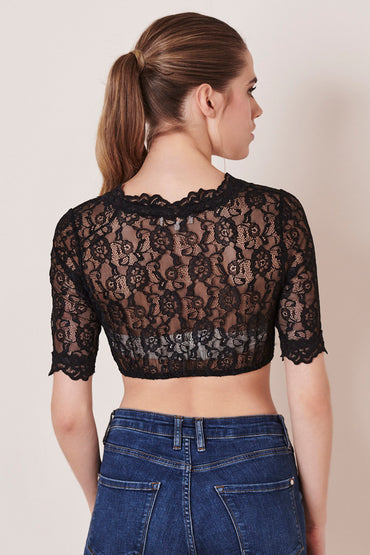 Kruger Cassandra dirndl blouse in black, styled