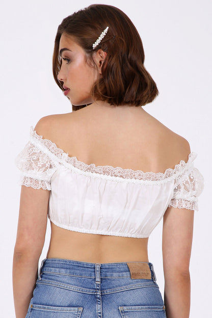 Kruger Mara Carmen dirndl blouse in ecru, styled