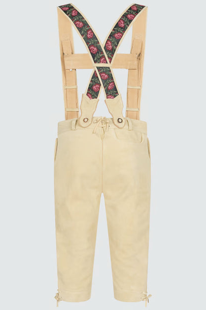 Kruger Men's Knee-length Lederhosen "Swabian" beige (size 48)
