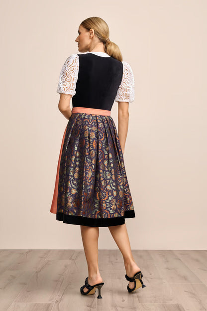 Kruger Long Dirndl 2pcs. 70cm "Jacinta" black (size 36)