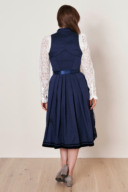 Kruger Long Dirndl 2pcs. 70cm "Maisie" blue (size 36 only)