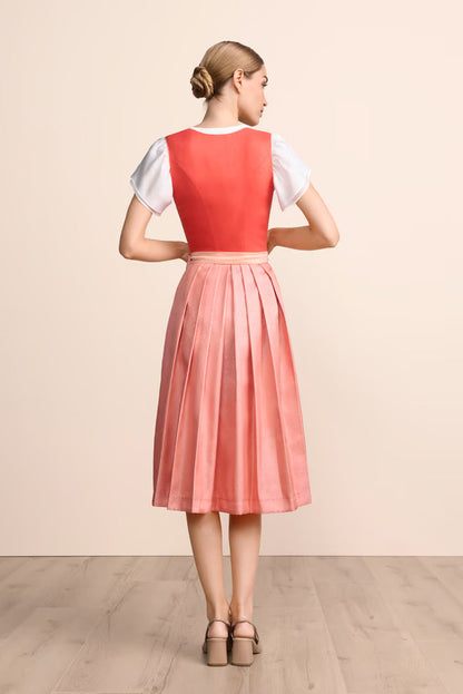 Kruger Sylphira Long Dirndl, Pink — 70cm 2pc Set