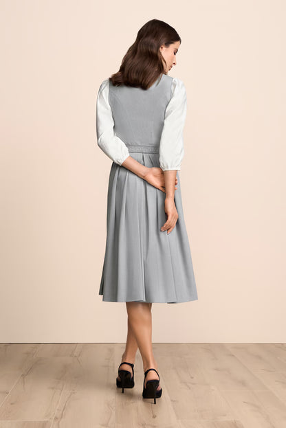 Krüger Sylphira Long Dirndl, Grey — 70cm 2pc Set