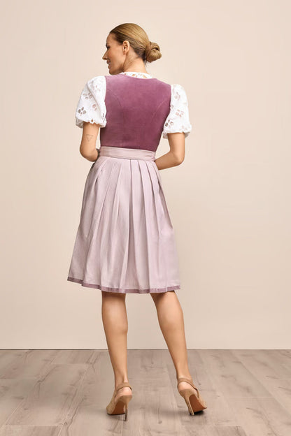 Kruger Midi Dirndl 2pcs. 60cm "Dinah" purple