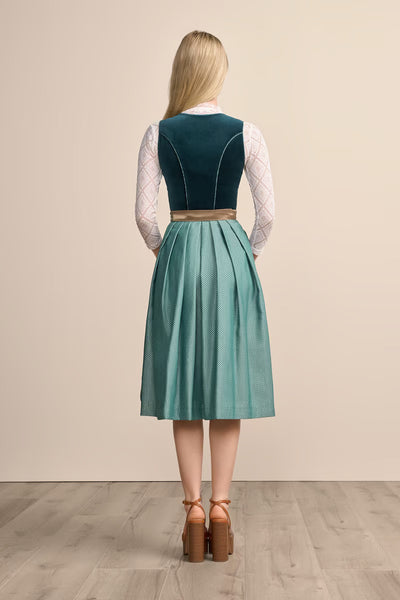 Kruger Midi Dirndl 2pcs. 70cm "Fadia" green (size 40)