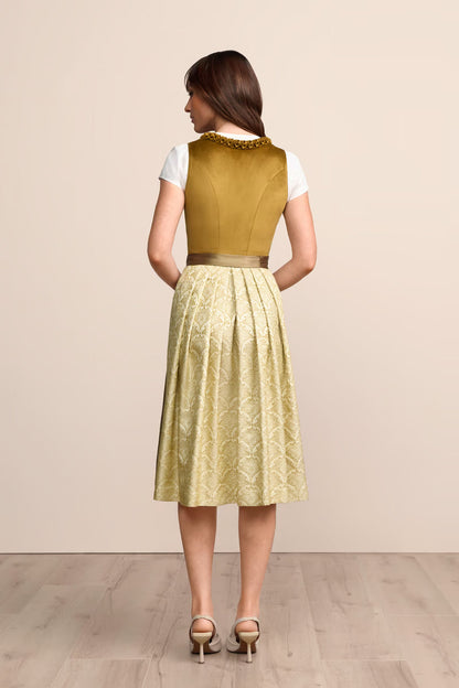 Kruger Berit Long Dirndl, Yellow — 70cm 2pc Set