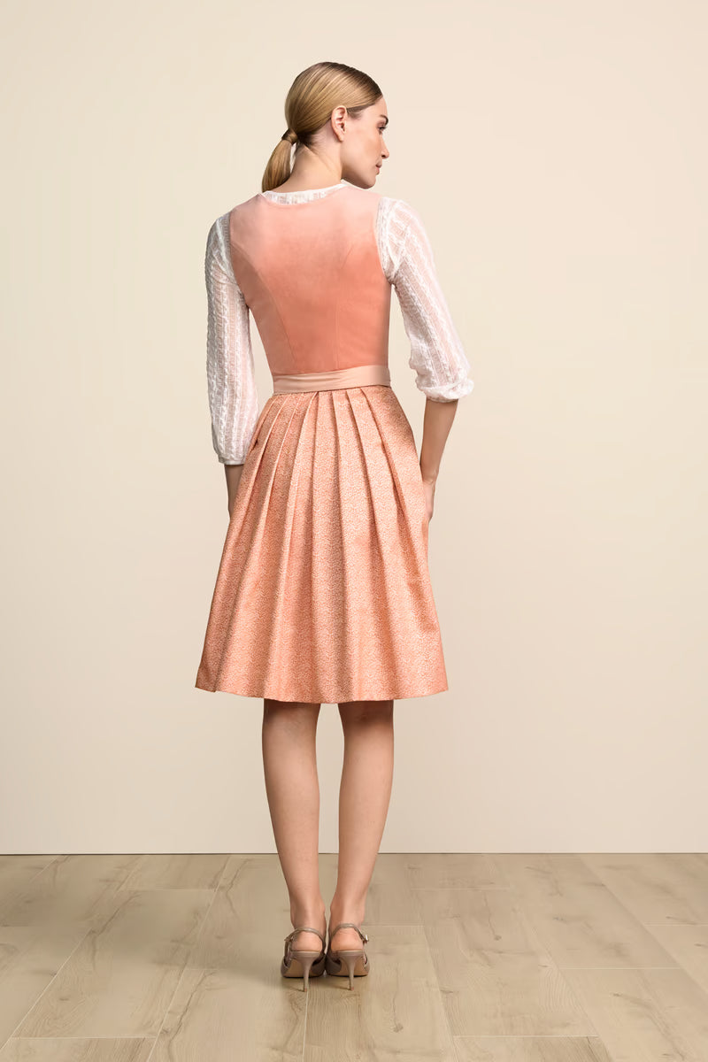 Kruger Midi Dirndl 2pcs. 60cm "Aliona" pink