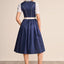 Kruger Long Dirndl 2pcs. 70cm "Quiana" blue (size 36 only)