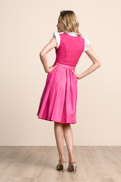Kruger Midi Dirndl 2pcs. 60cm "Caryselle" pink
