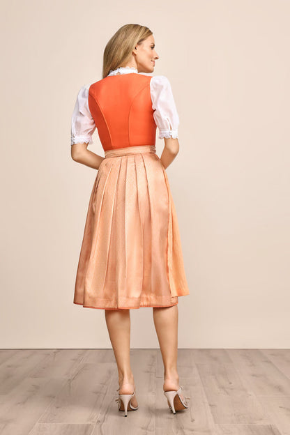 Kruger Long Dirndl 2pcs. 70cm "Emmaly" orange