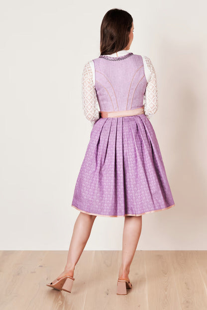 Kruger Midi Dirndl 2pcs. 60cm "Amaya" purple (size 44)