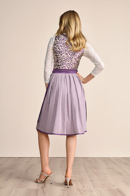 Kruger Midi Dirndl 2pcs. 60cm "Laren" purple (38)