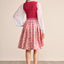 Kruger Midi Dirndl 2pcs. 60cm "Flaminia" red (closeout)