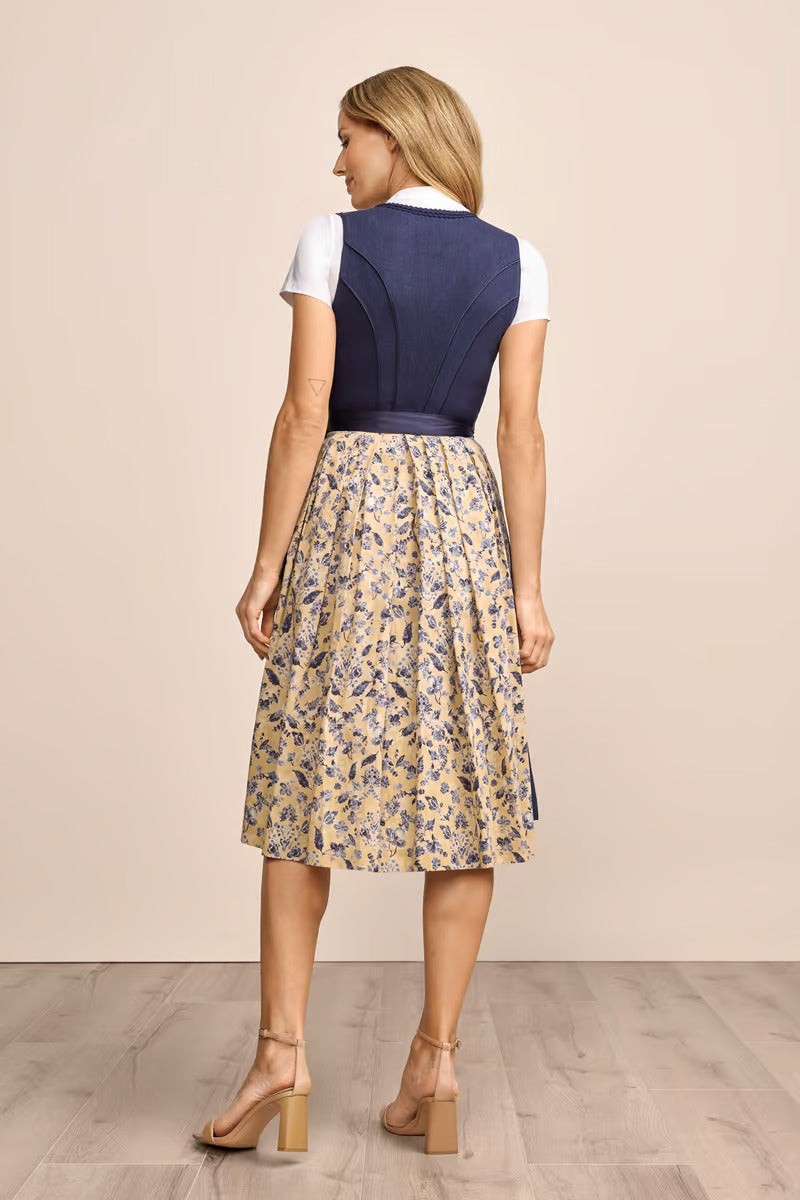 Kruger Long Dirndl 2pcs. 70cm "Jadea" blue (low stock)