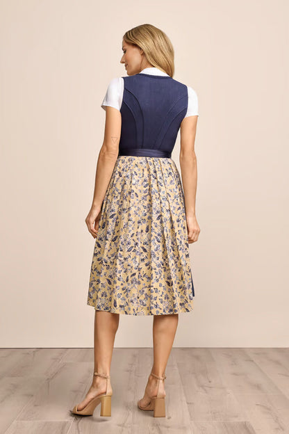 Kruger Long Dirndl 2pcs. 70cm "Jadea" blue (low stock)