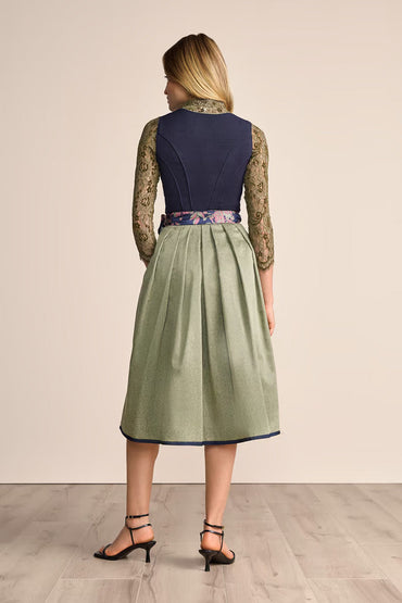 Kruger Long Dirndl 2pcs. 70cm "Melia" blue (closeout)