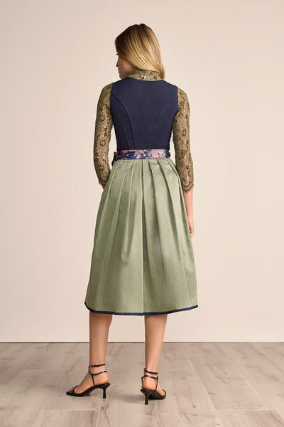 Kruger Long Dirndl 2pcs. 70cm "Melia" blue (closeout)