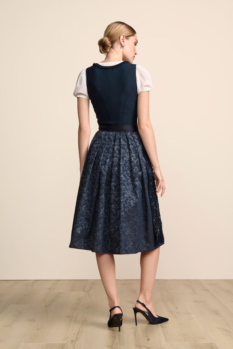 Kruger Long Dirndl 2pcs. 70cm "Fayana" blue