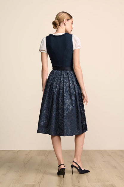 Kruger Long Dirndl 2pcs. 70cm "Fayana" blue