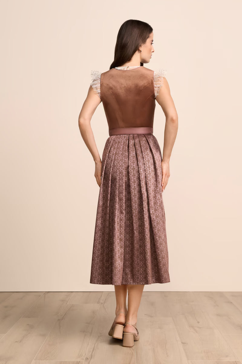 Krüger Samara Maxi Dirndl, Brown — 80cm 2pc Set