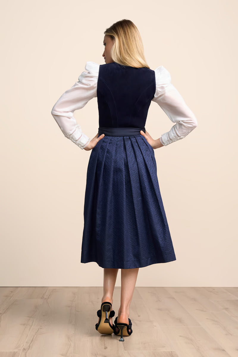 Kruger Long Dirndl 2pcs. 70cm "Zelara" blue