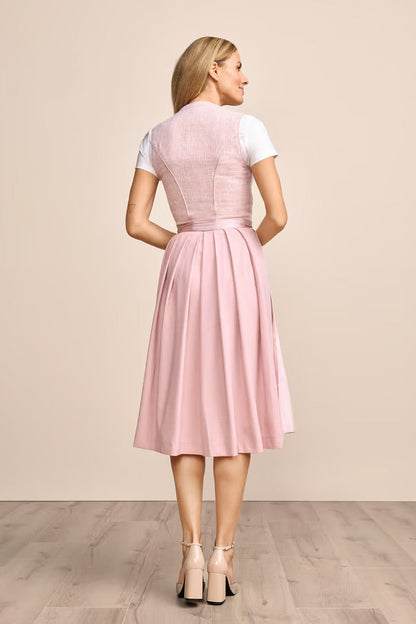 Kruger Madelen Long Dirndl, Pink — 70cm 2pc Set