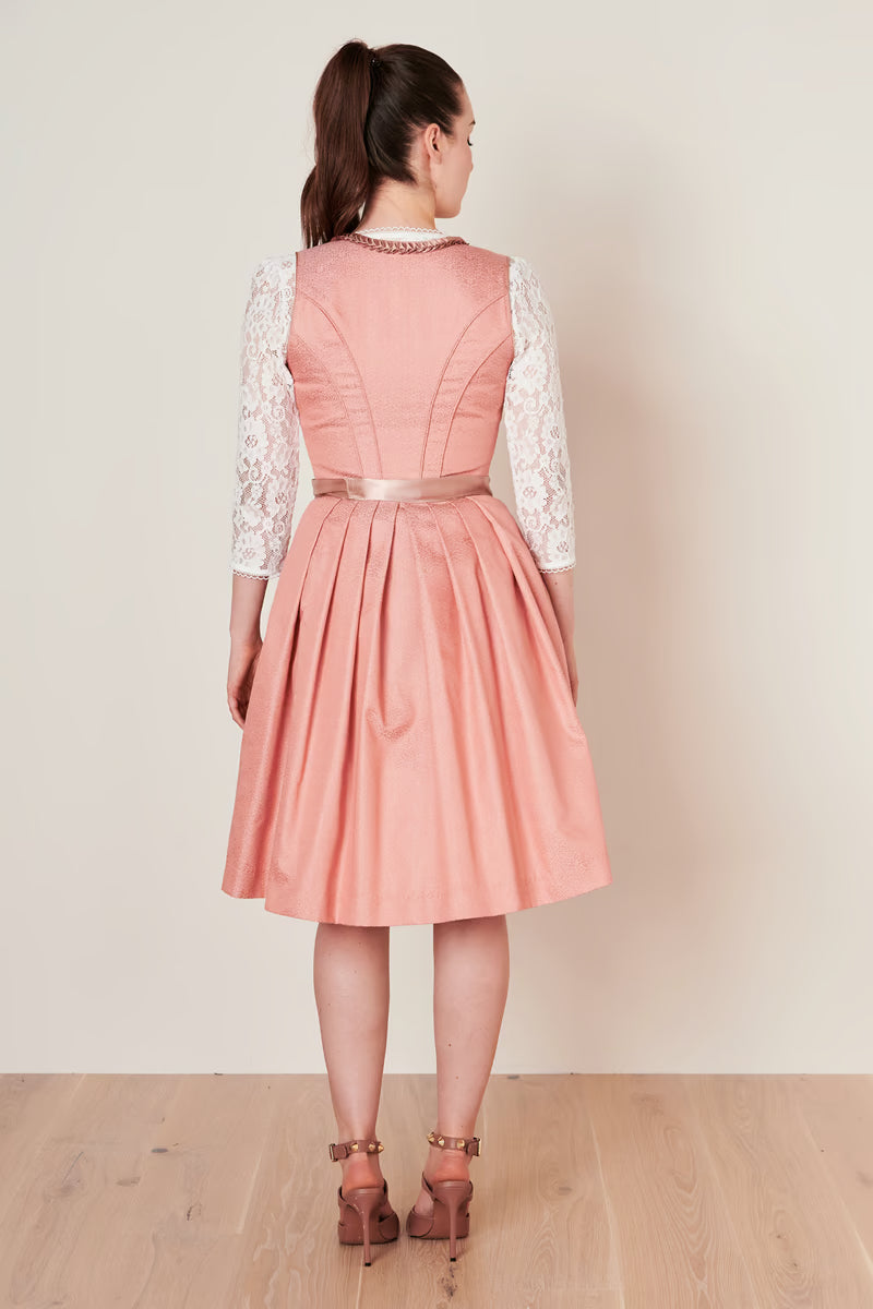 Kruger Midi Dirndl 2pc 60cm "Atenea" pink