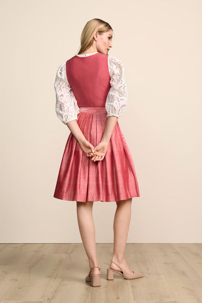 Kruger Midi Dirndl 2pcs. 60cm "Fiorina" red