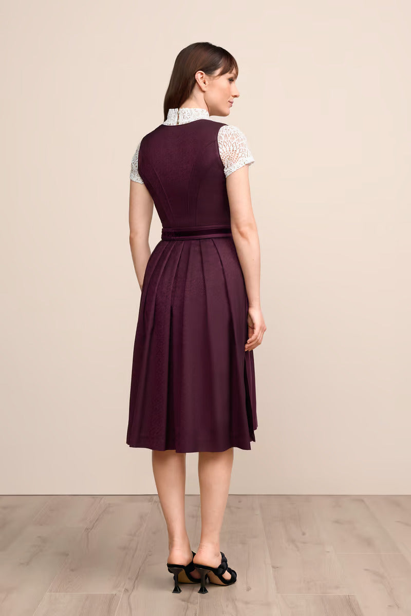 (new) Kruger Long Dirndl 2pcs. 70cm "Cinja" maroon