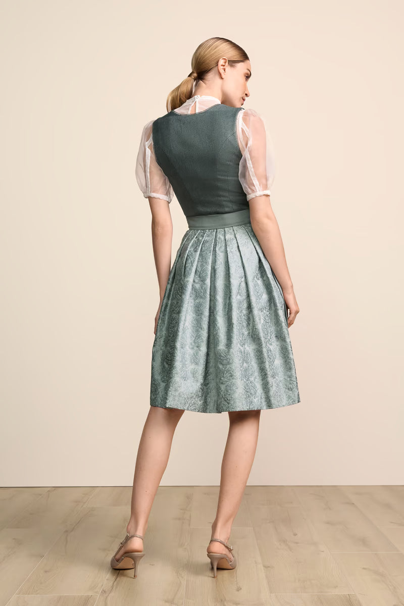 Kruger Midi Dirndl 2pcs. 60cm "Katelyn" green