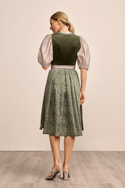Kruger Long Dirndl 2pcs. 70cm "Farine" green