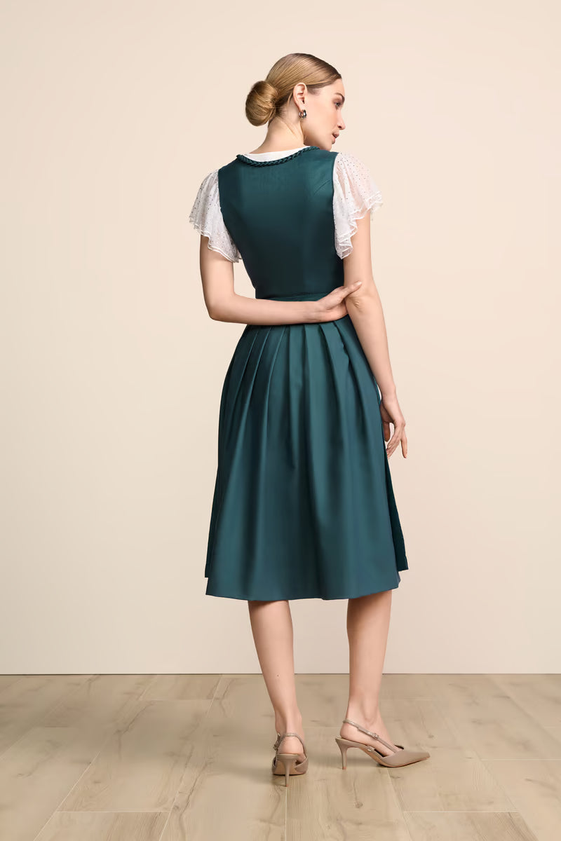 Kruger Long Dirndl 2pcs. 70cm "Micaela" turquoise