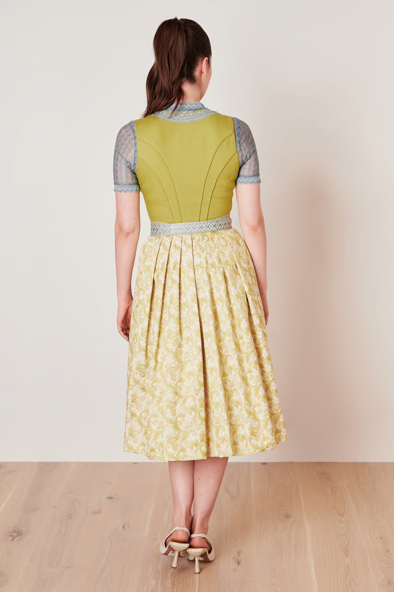 Kruger Long Dirndl 2pcs. 70cm "Eltje" yellow