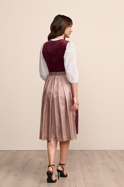 Kruger Long Dirndl 2pcs. 70cm "Elaina" red (36)