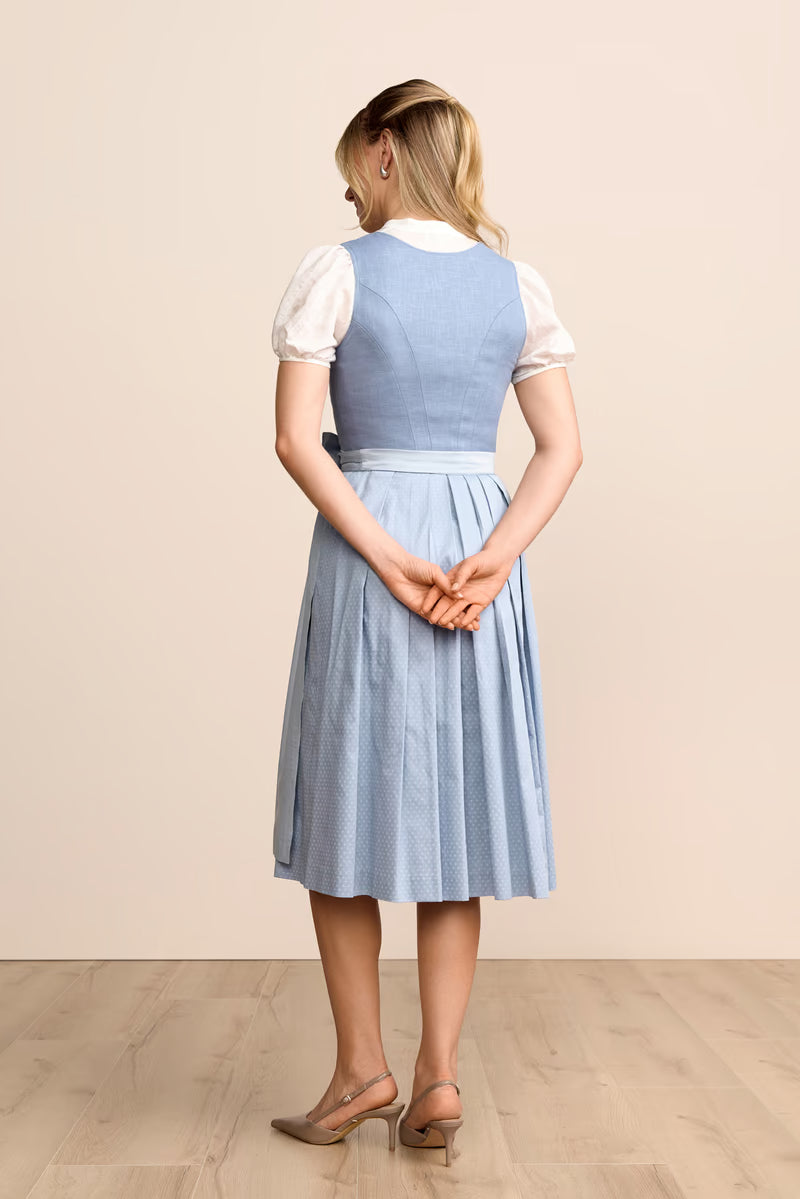 Kruger Lindiwe Long Dirndl, Blue — 70cm 2pc Set