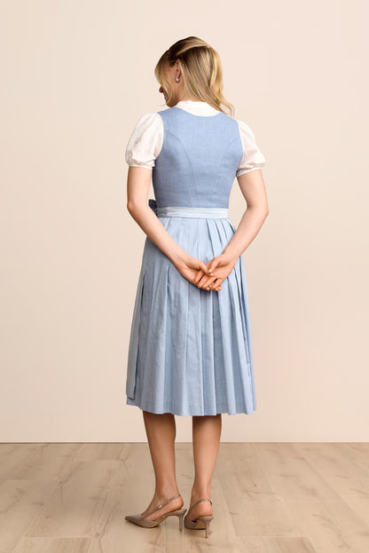 Kruger Lindiwe Long Dirndl, Blue — 70cm 2pc Set